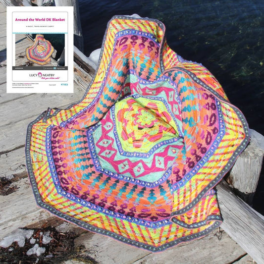 New pattern: Around The World DK Blanket