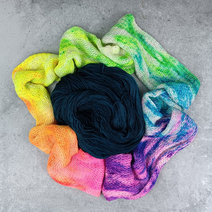 Dégradé arc-en-ciel - 720 mètres - Stellar's Jay MCN Fingering - Prêt à être expédié