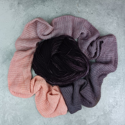 Prairie Sunrise & Eggplant - DK Gradient Kit - Stellar's Jay MCN Fingering