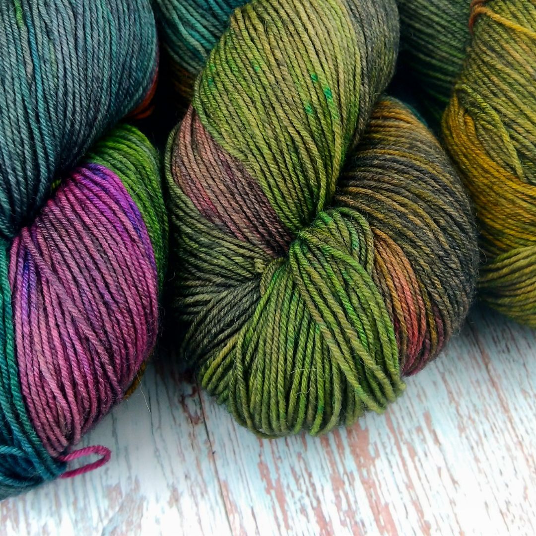 Grunge Rainbow - Chickadee Fingering/Sock - Merino/Nylon - Ready to ship