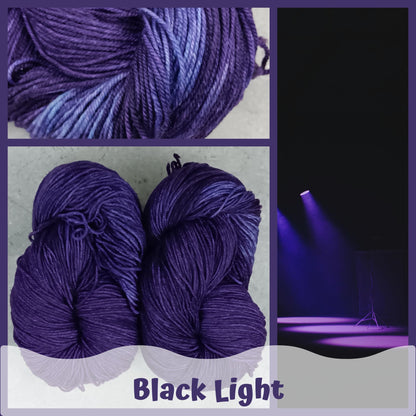 Black Light - Black Tit Fingering/Sock - 80/20 Merino Nylon
