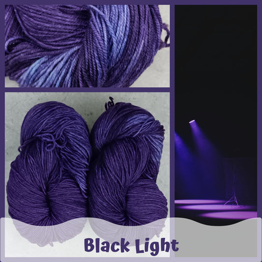 Black Light - Black Tit Fingering/Sock - 80/20 Merino Nylon