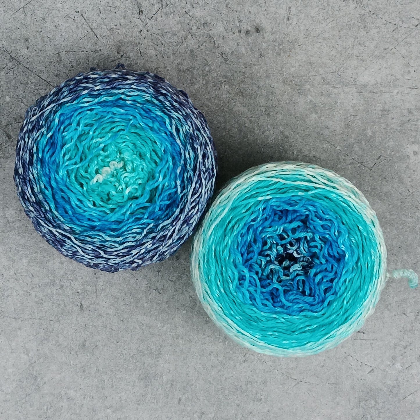 Blue Hole - Gradient Sock Set - Black Tit Fingering/Sock - 80/20 Merino Nylon