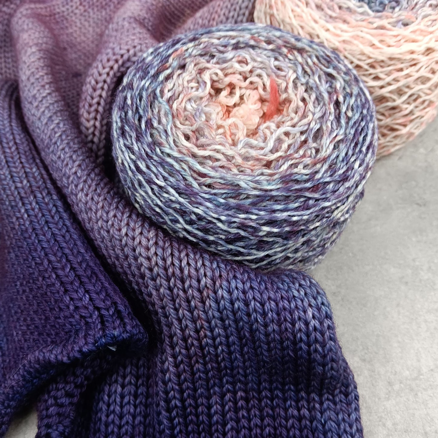 Foggy Sunrise - Gradient Sock Set - Black Tit Fingering/Sock - 80/20 Merino Nylon