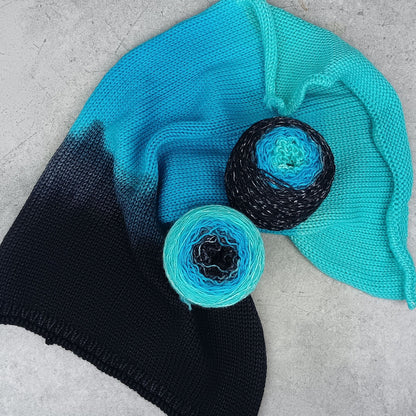 Blue Hole - Gradient Sock Set - Black Tit Fingering/Sock - 80/20 Merino Nylon