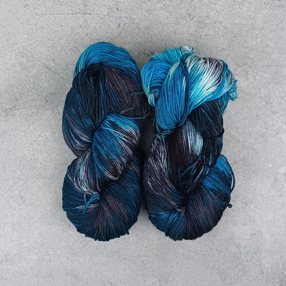 Goth in the Caribbean - Black Tit Fingering/Sock - 80/20 Merino Nylon