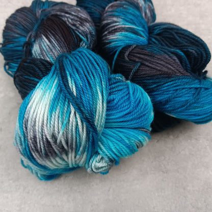 Goth in the Caribbean - Black Tit Fingering/Sock - 80/20 Merino Nylon