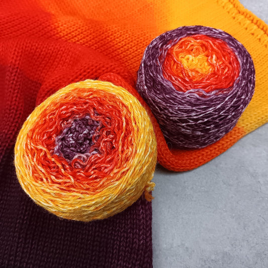 Flamme - Gradient Sock Set - Black Tit Fingering/Sock - 80/20 Merino Nylon
