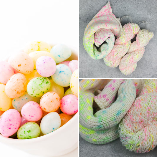 Jelly Beans in the Snow - Gradient Sock Set - Black Tit Fingering/Sock - 80/20 Merino Nylon