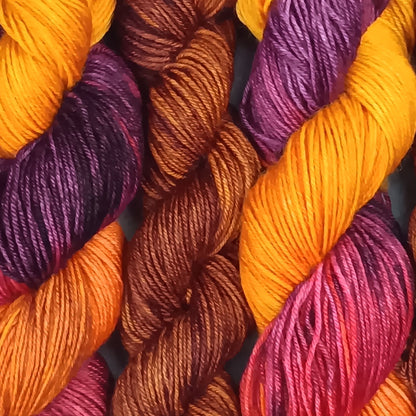 Flame - Smallish Feet Set - Blue Tit Fingering/Sock - 75/25 Merino Nylon