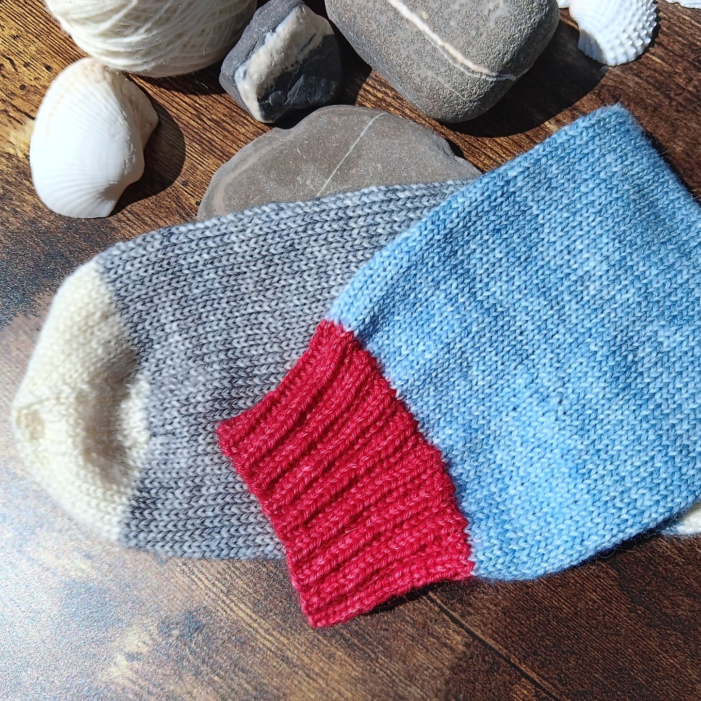 Peggy's Cove Lighthouse - Smallish Feet Set - Blue Tit Fingering/Sock - 75/25 Merino Nylon