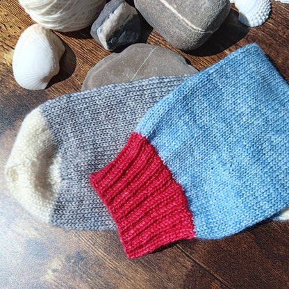 Peggy's Cove Lighthouse - Smallish Feet Set - Blue Tit Fingering/Sock - 75/25 Merino Nylon