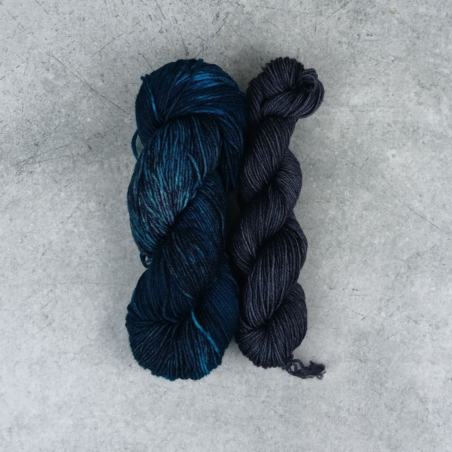 Goth In The Caribbean - Smallish Feet Set - Blue Tit Fingering/Sock - 75/25 Merino Nylon