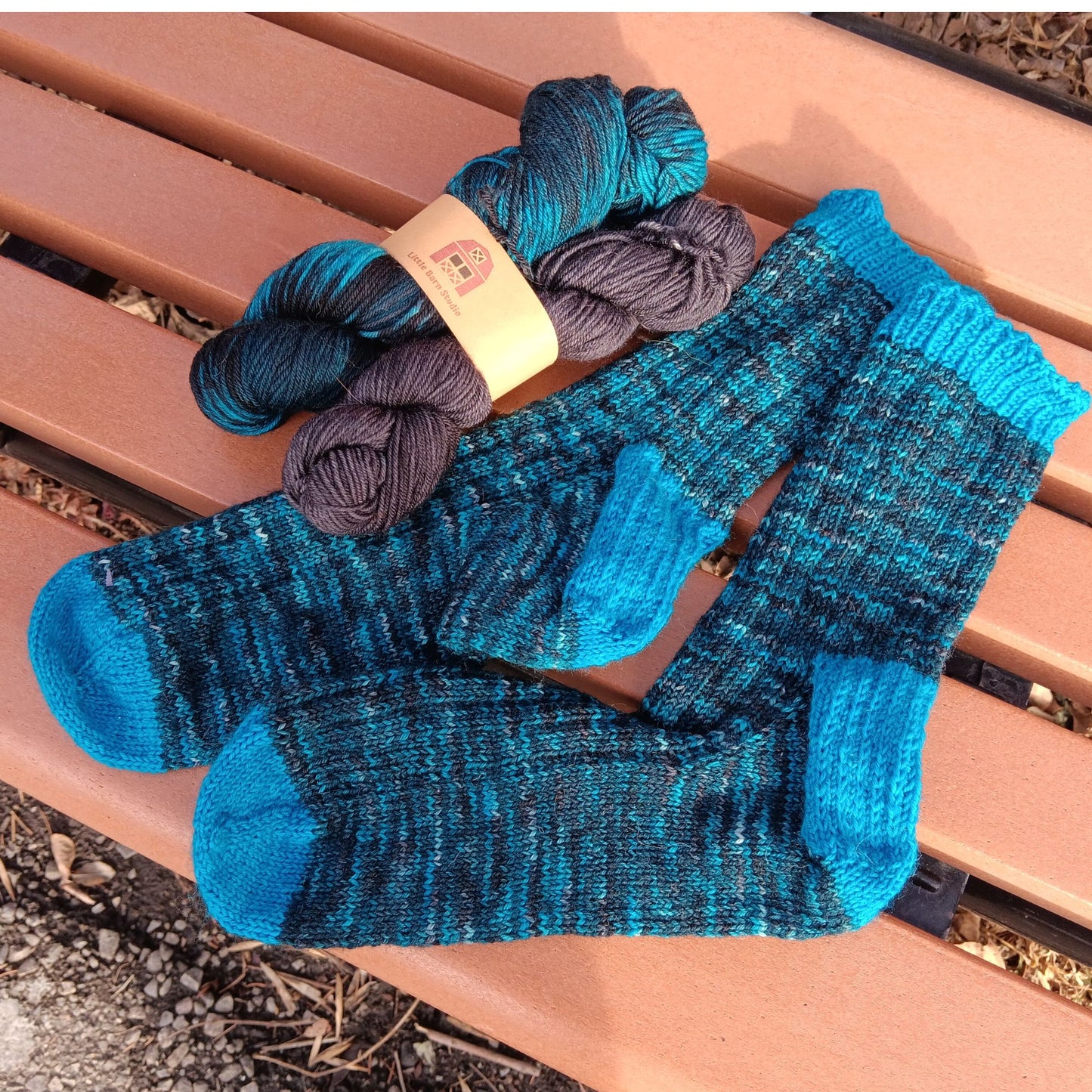 Goth In The Caribbean - Smallish Feet Set - Blue Tit Fingering/Sock - 75/25 Merino Nylon