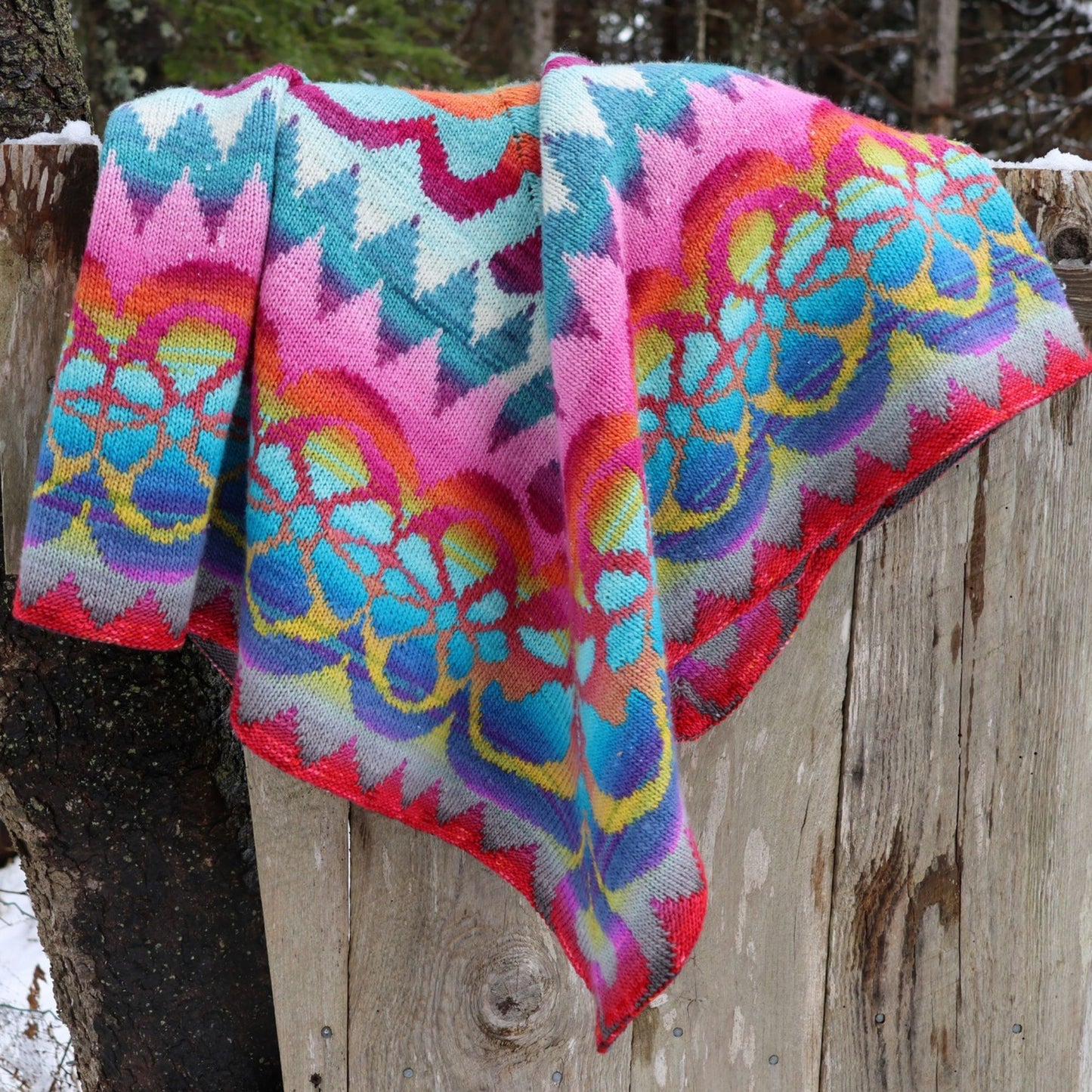 Flower Power DK Blanket by Lucy Neatby | Digital Knitting Pattern