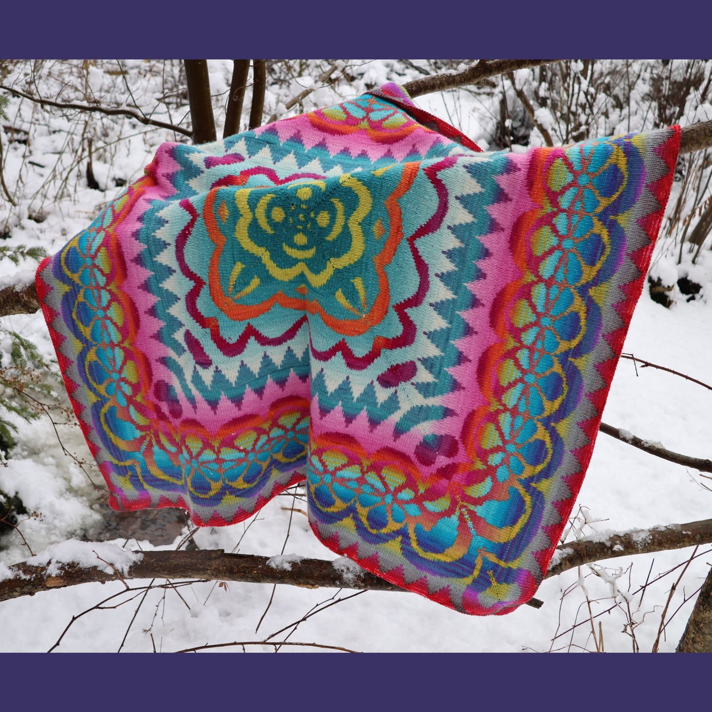 Flower Power DK Blanket by Lucy Neatby | Digital Knitting Pattern