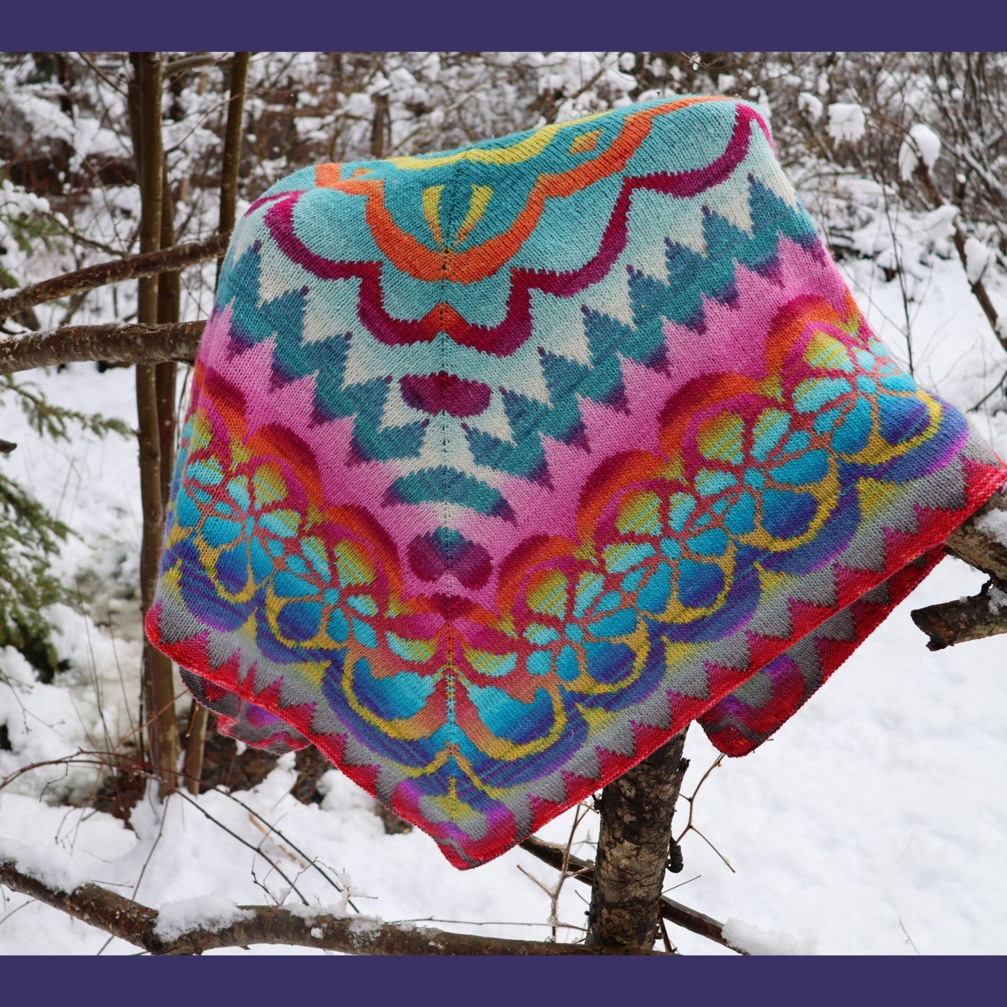 Flower Power DK Blanket by Lucy Neatby | Digital Knitting Pattern