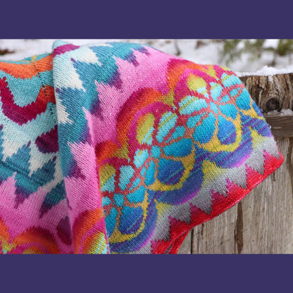 Flower Power DK Blanket by Lucy Neatby | Digital Knitting Pattern