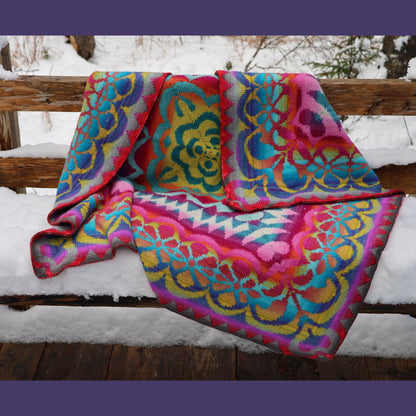 Flower Power DK Blanket by Lucy Neatby | Digital Knitting Pattern