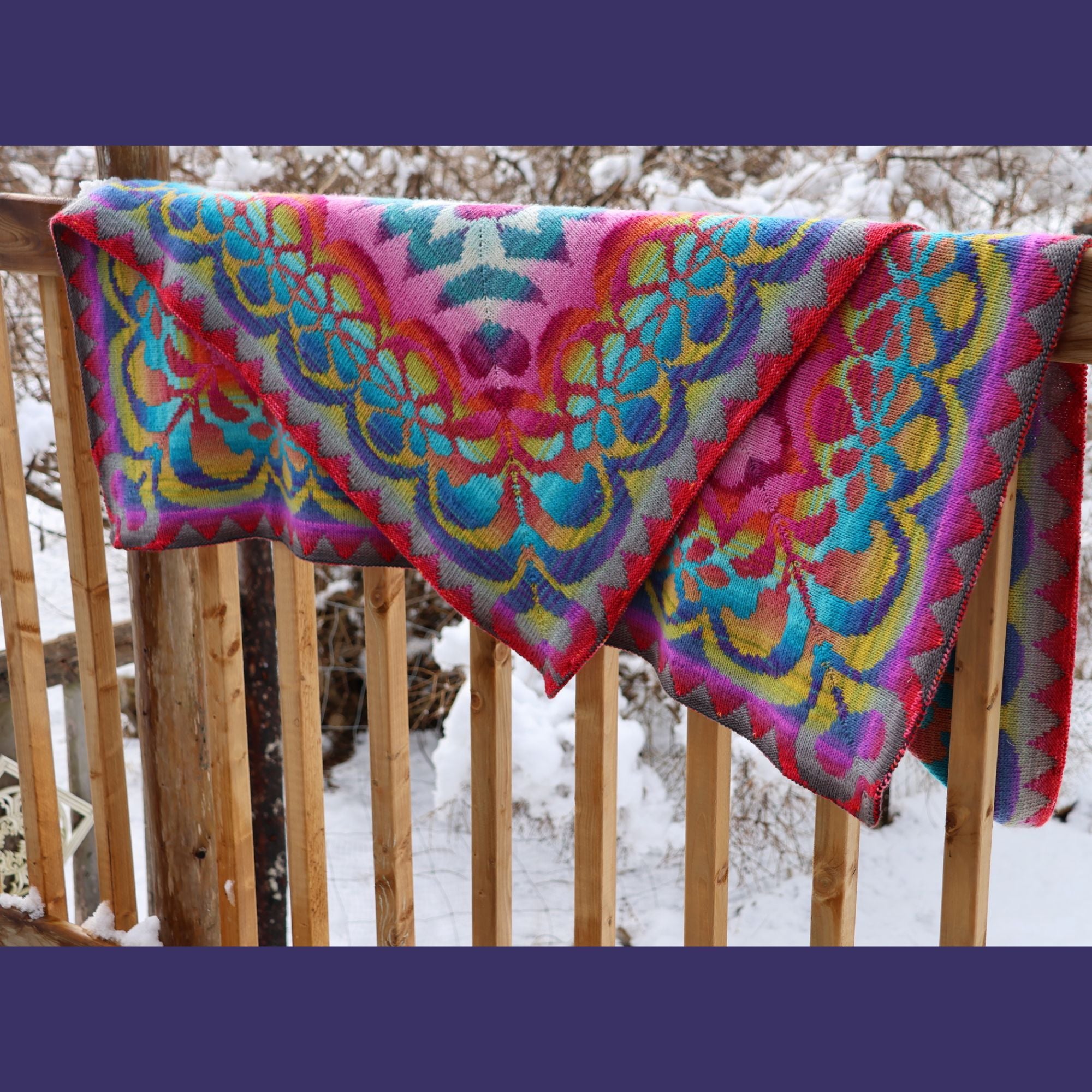 Flower Power DK Blanket by Lucy Neatby | Digital Knitting Pattern