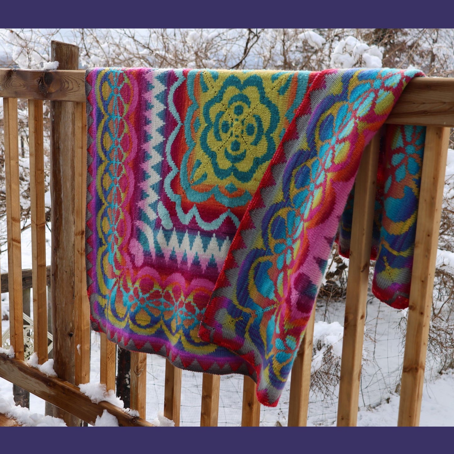 Flower Power DK Blanket by Lucy Neatby | Digital Knitting Pattern