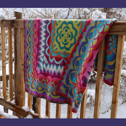 Flower Power DK Blanket by Lucy Neatby | Digital Knitting Pattern