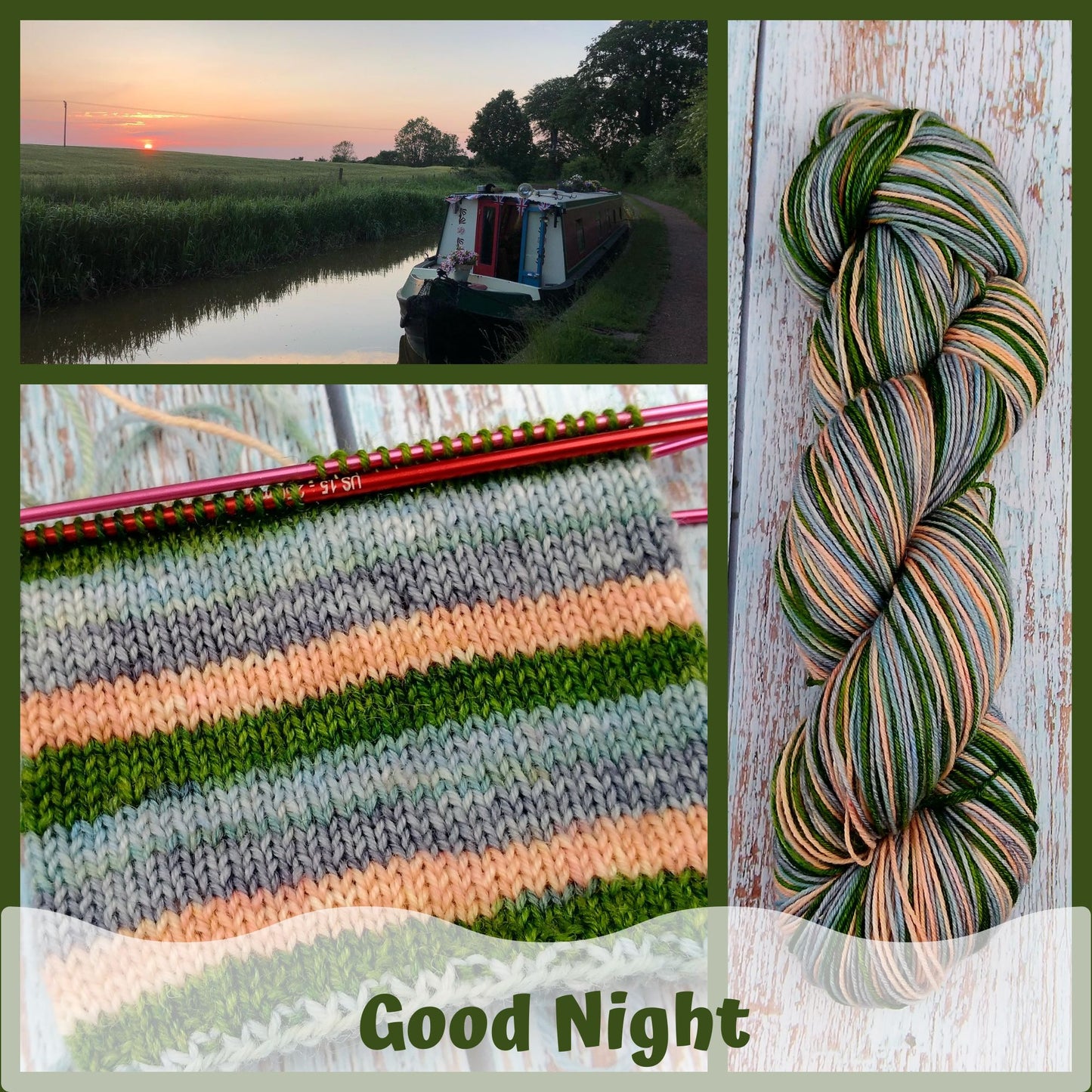 Good Night - Self-striping - Chickadee Fingering/Sock - Ready to ship