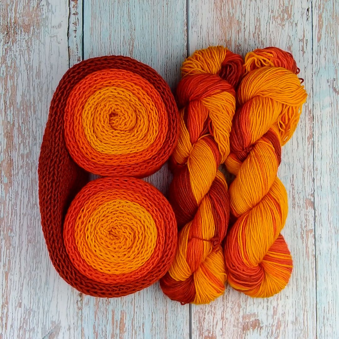 Gradient - Flamme - Chickadee Fingering/Sock - Ready to ship