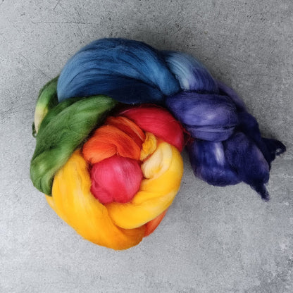 Rainbow Gradient - SW Merino Top - 22 micron
