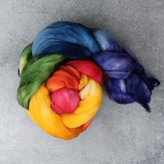 Rainbow Gradient - SW Merino Top - 22 micron