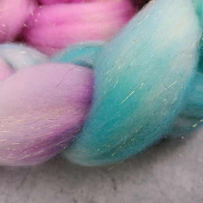 Pastel Neon Rainbow - Merino Gold Stellina Top - 22 micron