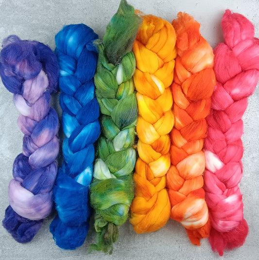 Big Rainbow - 300 grams 10.5 oz - SW Merino Top - 22 micron