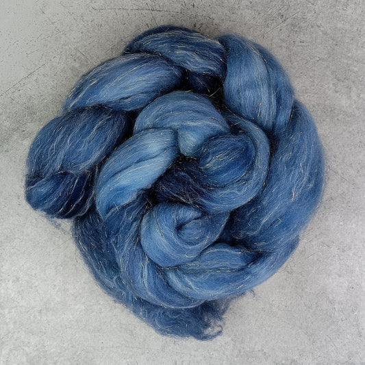 Starry Night - Merino Gold Stellina Top - 22 micron