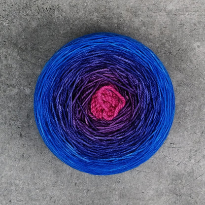 Violet Frequency - Shawl Size - 200 grams - Mongolian Lark Fingering - 70/20/10 Merino Yak Silk