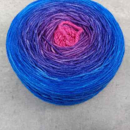 Violet Frequency - Shawl Size - 200 grams - Mongolian Lark Fingering - 70/20/10 Merino Yak Silk