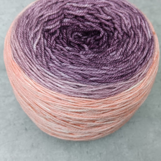 Everything Peachy - Shawl Size - 200 grams - Mongolian Lark Fingering - 70/20/10 Merino Yak Silk