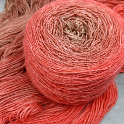 Terracotta Trail - Shawl Size - 200 grams - Mongolian Lark Fingering - 70/20/10 Merino Yak Silk
