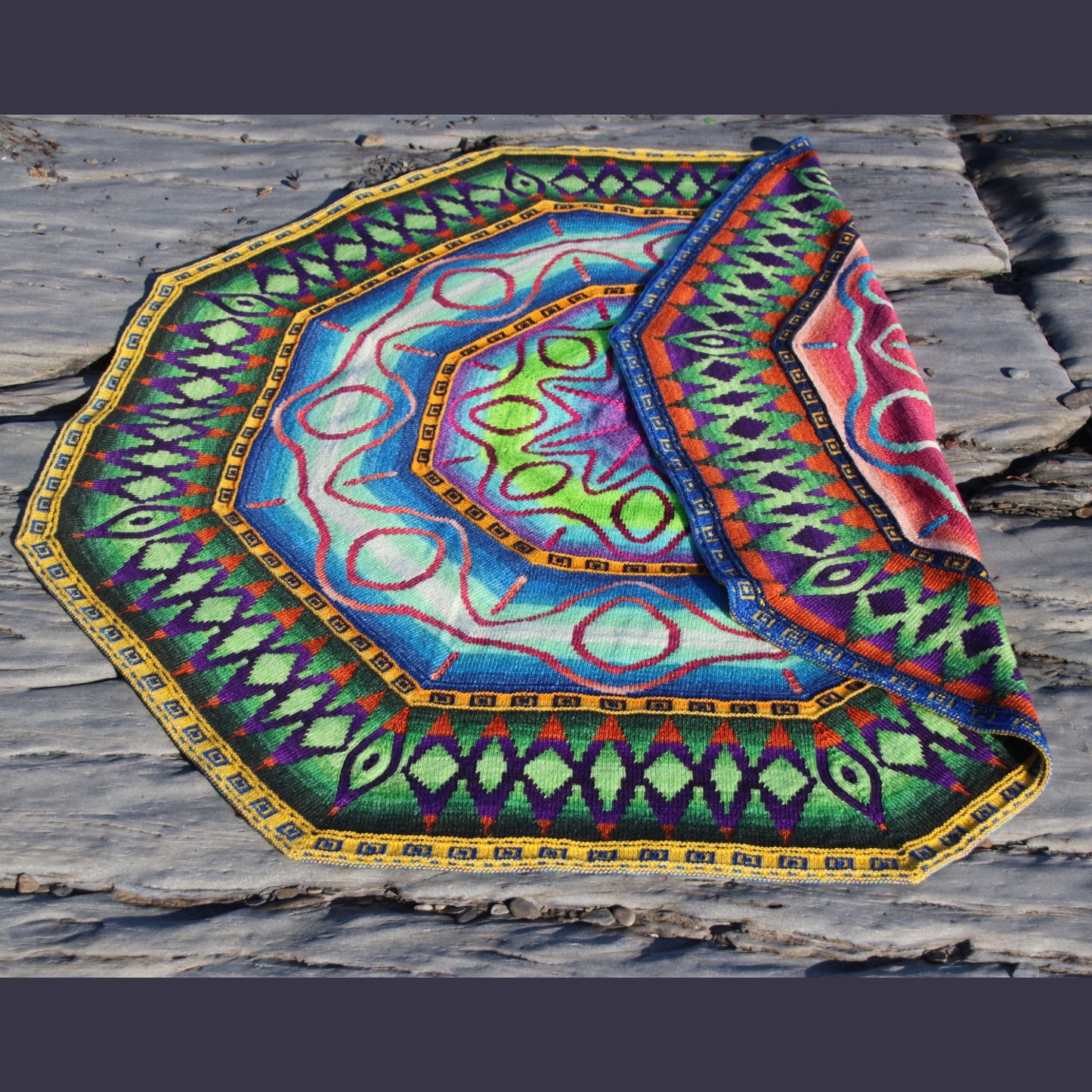 Northern Lights DK Blanket by Lucy Neatby | Digital Knitting Pattern