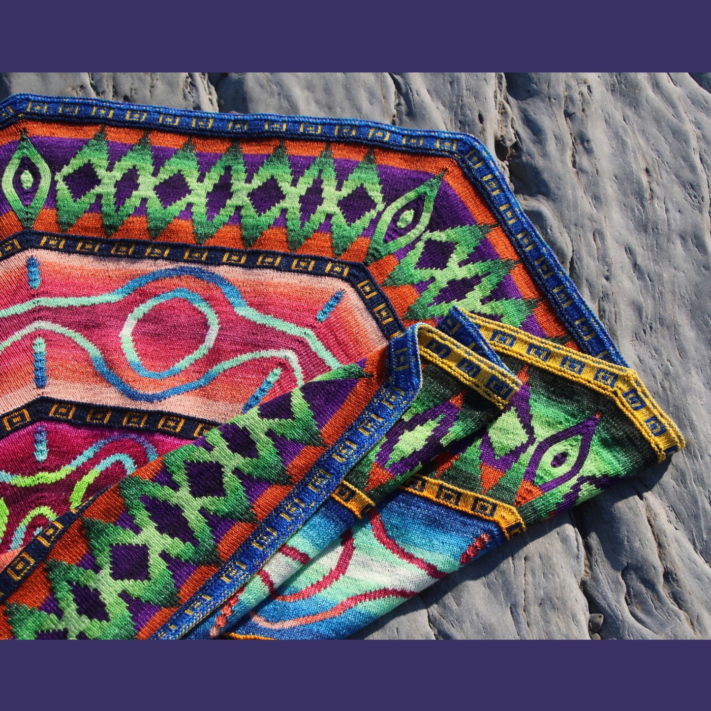 Northern Lights DK Blanket by Lucy Neatby | Digital Knitting Pattern