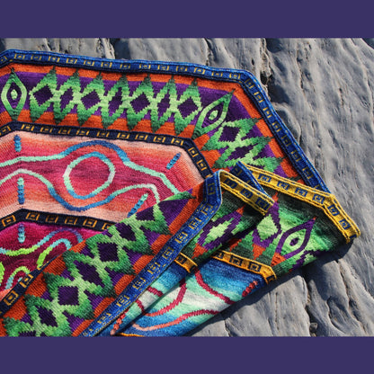 Northern Lights DK Blanket by Lucy Neatby | Digital Knitting Pattern