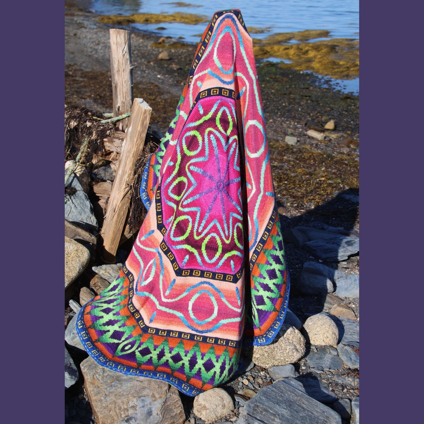 Northern Lights DK Blanket by Lucy Neatby | Digital Knitting Pattern