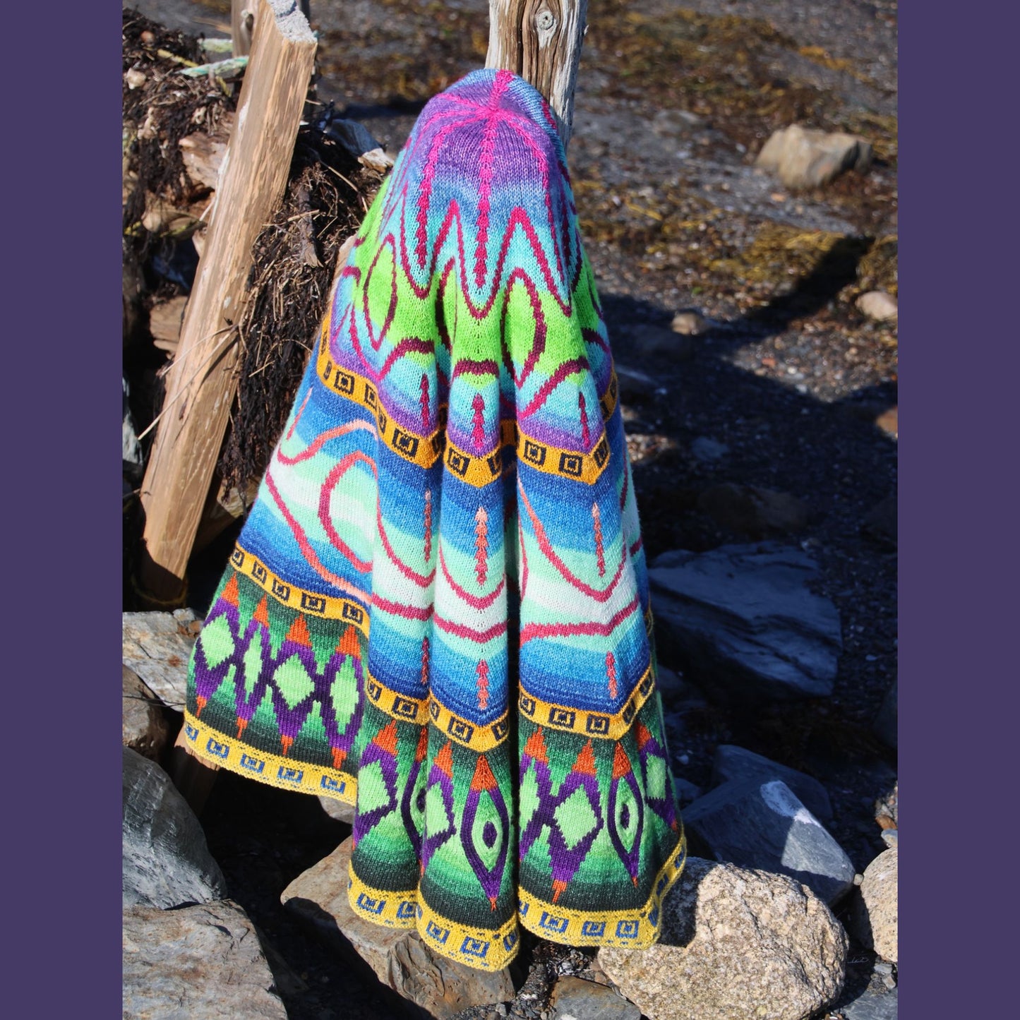 Northern Lights DK Blanket by Lucy Neatby | Digital Knitting Pattern