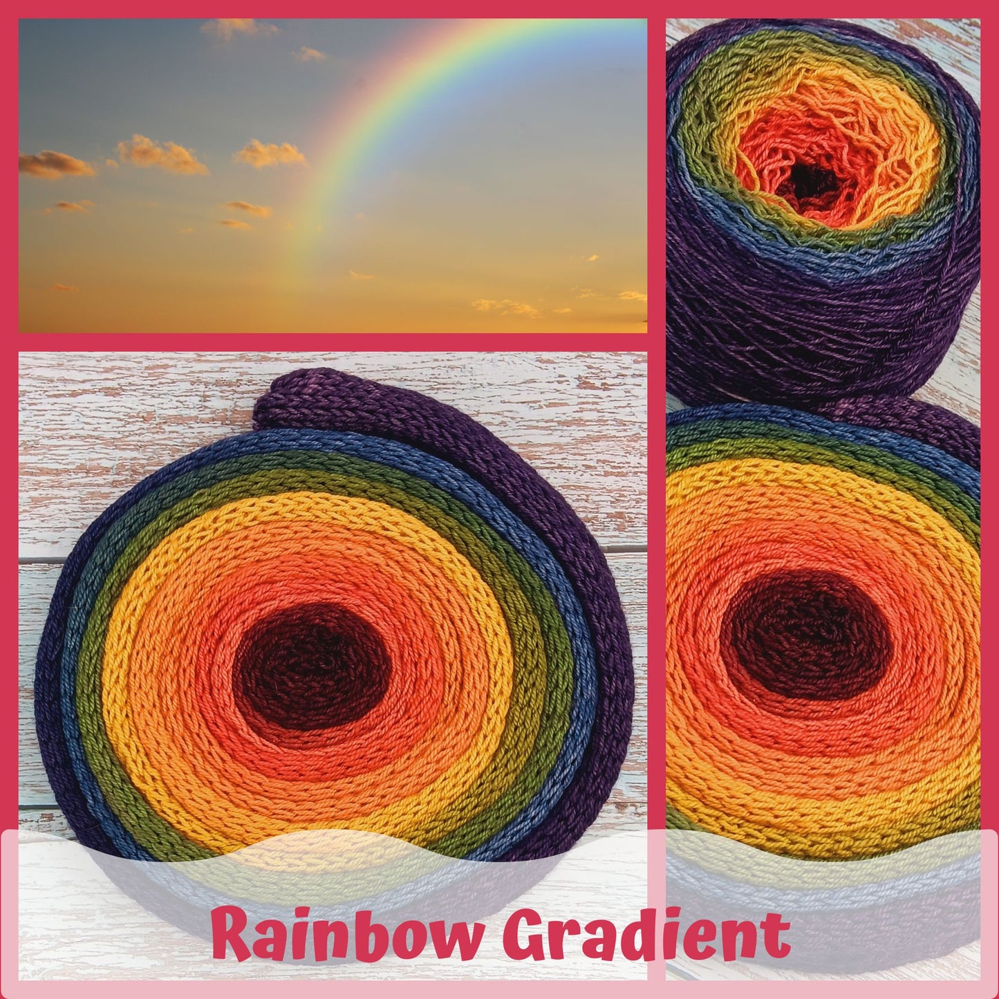 Rainbow Gradient - 750 Yards - Stellar's Jay MCN Fingering - Ready to ship