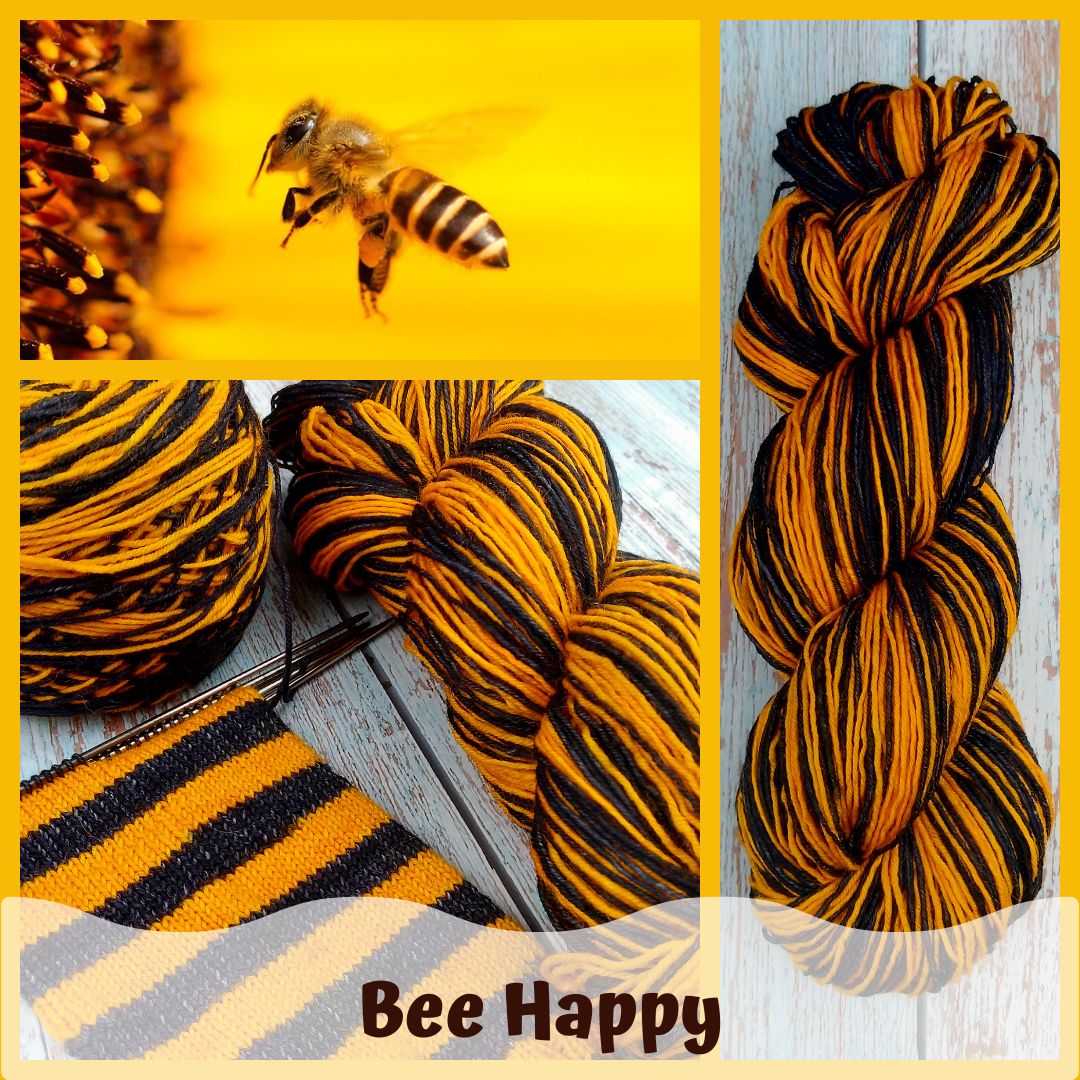 Bee Happy - Chickadee Fingering/Sock - Ready to ship
