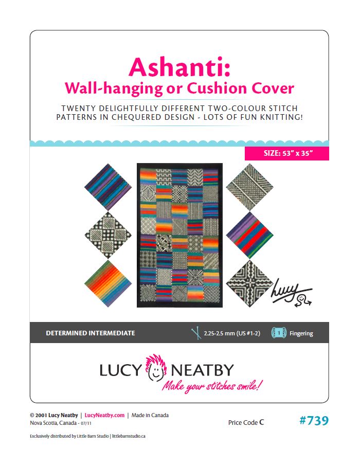 Ashanti Wall-Hanging and Cushion Covers by Lucy Neatby - Digital Pattern