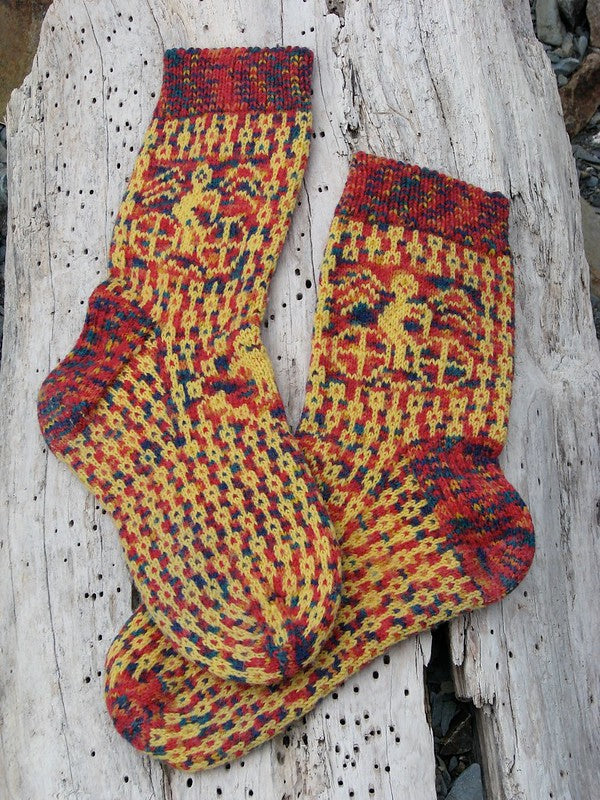 Bicycle Socks by Lucy Neatby | Digital Pattern