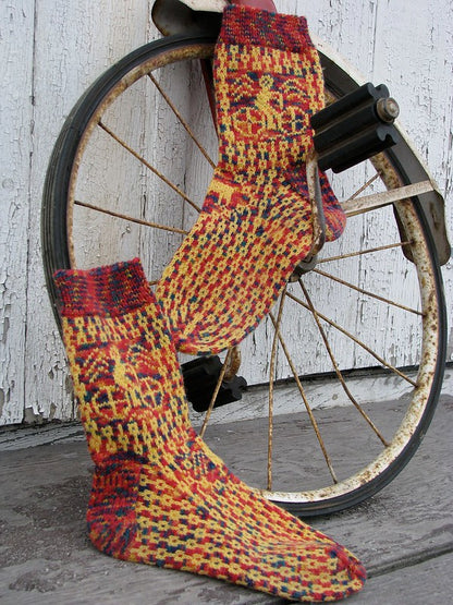 Bicycle Socks by Lucy Neatby | Digital Pattern