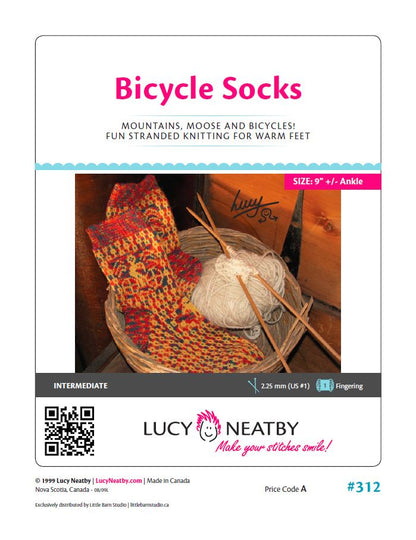 Bicycle Socks by Lucy Neatby | Digital Pattern