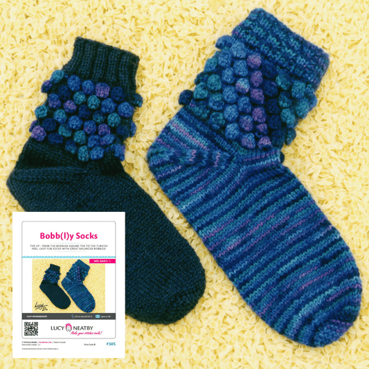 Bobb(l)y Socks - Toe-Up Pattern by Lucy Neatby | Digital Pattern