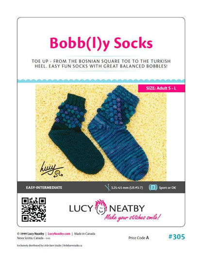 Bobb(l)y Socks - Toe-Up Pattern by Lucy Neatby | Digital Pattern